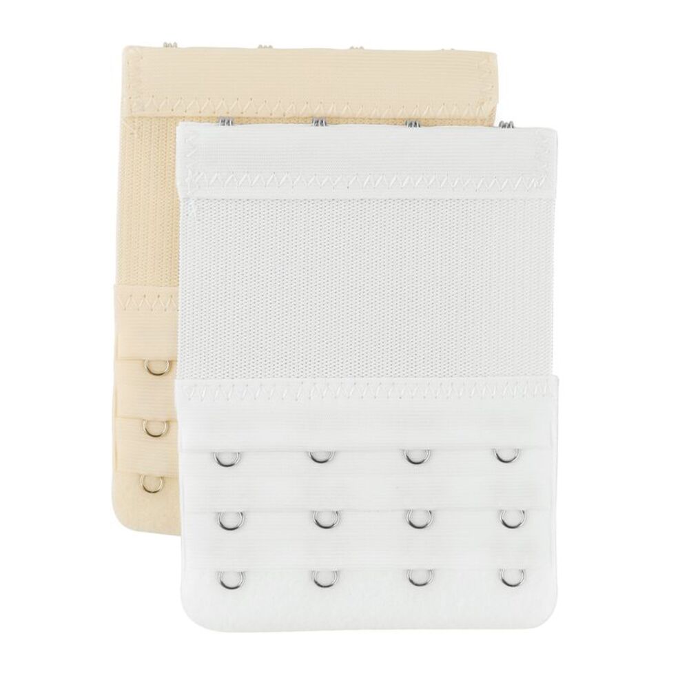 2pcs Bra Strap Extenders Set 3 Rows Elastic Bra Hook Extensions 4-hooks